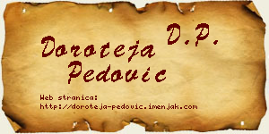 Doroteja Pedović vizit kartica